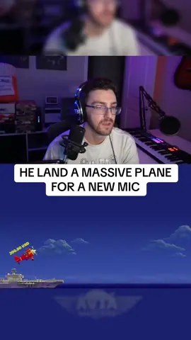 HE LAND A MASSIVE PLANE FOR A NEW MIC #streamer #kick #pilot #plane 