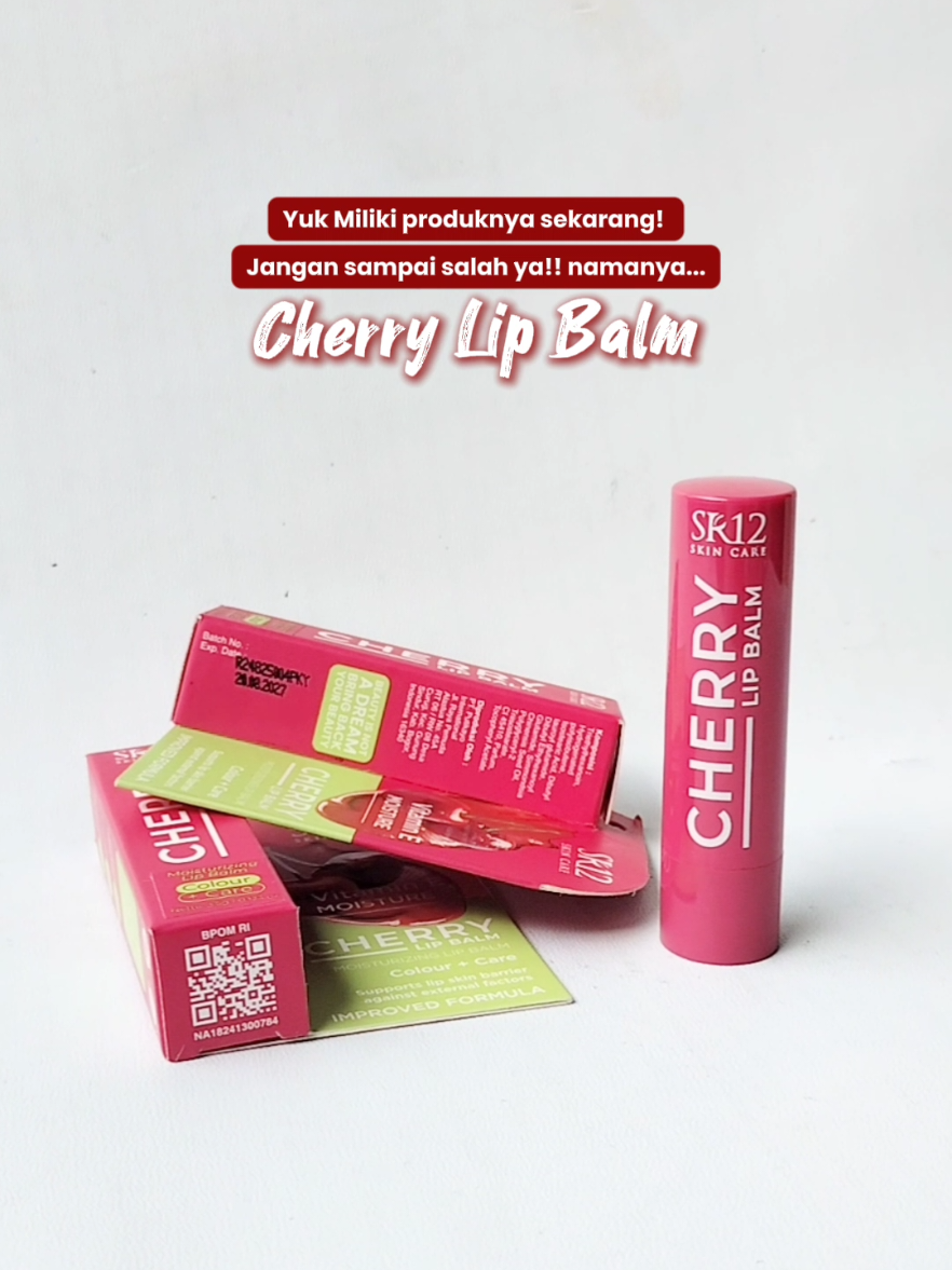 New Lip Series SR12 nih!! Cherry Lip Balm SR12 😍💋 #lipbalm #lipbalmcherry #pelembabbibir #newproduct #lip 