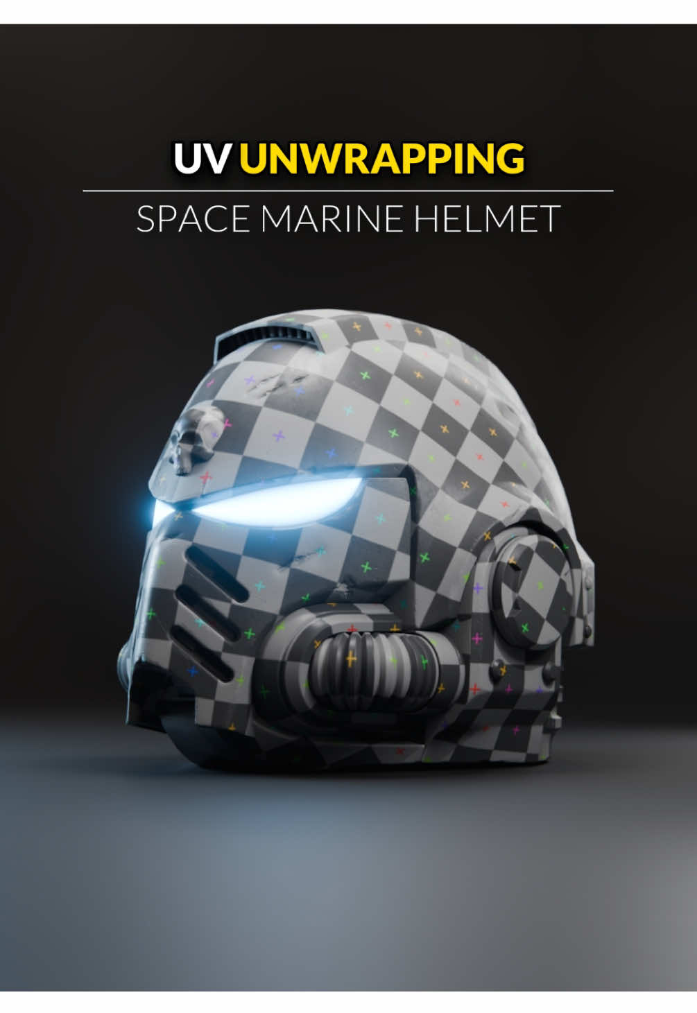 We’ll cover more advanced HV unwrapping with the Space Marine helmet we modelled.  Unwrapping each component of the helmet and then combining all of the UVs into a singular pack and averaging them out to keep consistent and even texel density distribution.  #Blender3D #BlenderModeling #HardSurfaceModeling #B3D