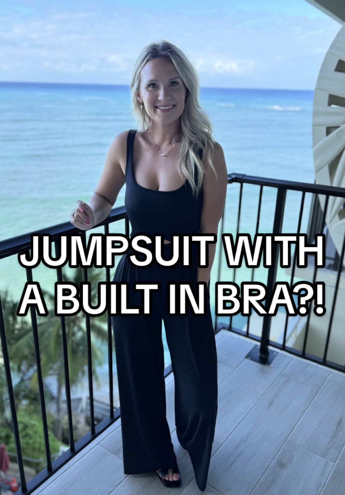 🖤 This is the only jumpsuit you’ll ever need! Seriously, you can style it through every season!  #WomensClothing #TikTokShop #Jumpsuit #Fashion #BlackOutfit 