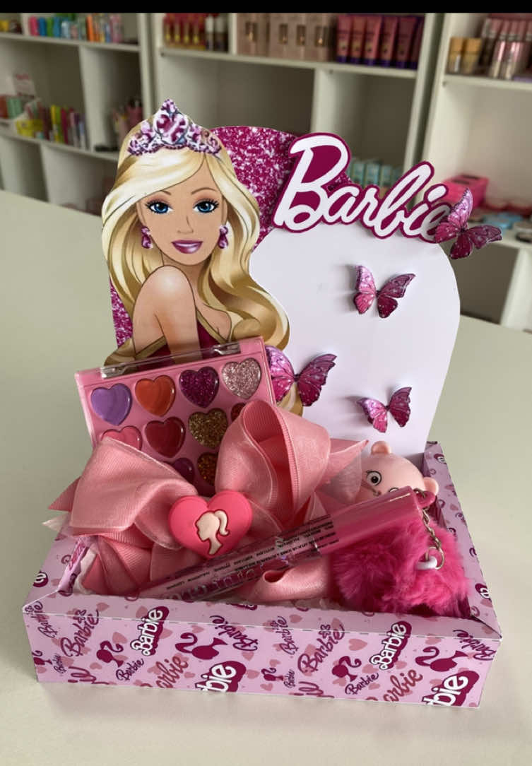 Caixa cenário mini 🩷 #diadascrianças #caixacenario #caixacenariomini #barbiegirl #papeleria 