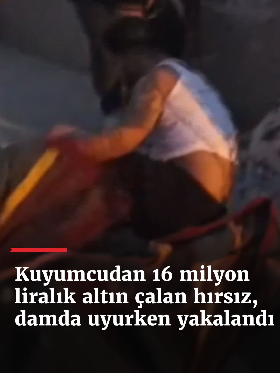 Mersin'de kuyumcudan 16 milyon liralık altın çalan hırsızlardan biri damda uyurken gözaltına alındı.