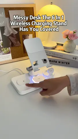 6-in-1 Wireless Charging Station – Fast, Sleek & Clutter-Free #wirelesscharging #wirelesschargingstation #phonecharger #iphonecharger #6in1      