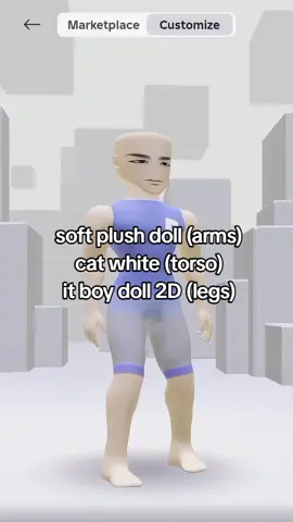tutorial body build 3 ava : soft plush doll, cat white & it boy doll 2D. #roblox #robloxfyp #bodyroblox #avaroblox #outfitroblox 