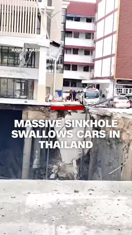 In central Bangkok a large sinkhole 50-meters deep opened up near a hospital and police station. According to the Tai prime minister underground construction to a train line was the cause. No injuries were reported, according to Reuters.