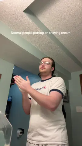 Normal people putting on shaving cream #flies 