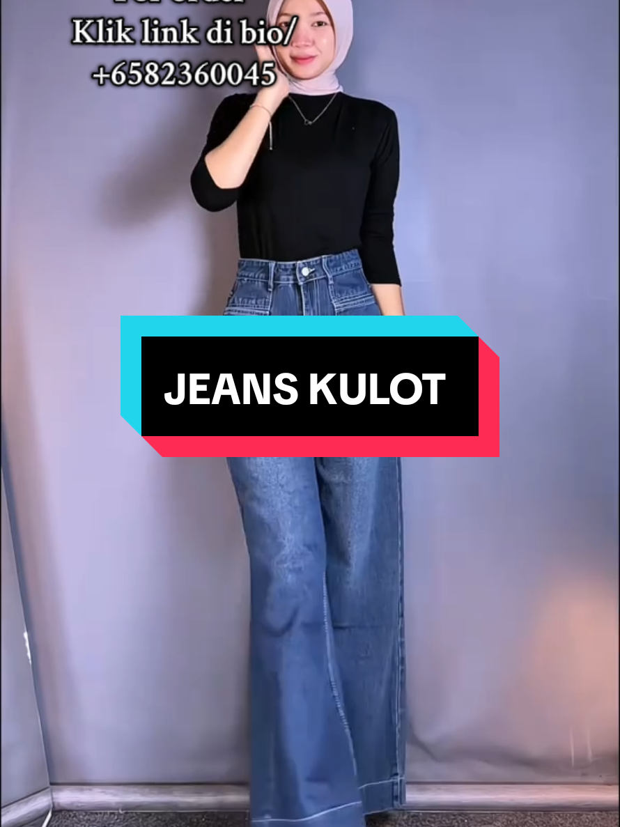 Bahan : Tidak melar  Size : S M L XL XXL  Panjang celana 98cm-102cm#tiktoksingapore #videoviral #trendingvideo #kulot 