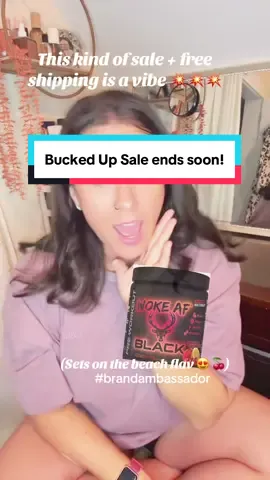 Beach vibes + a sale I couldn’t gatekeep 🏝️🔥 snag @BuckedUp Black in my fav flav, and peep the my showcase for all the other Bucked Up deals live right now!  #BuckedUpEnergy #PreWorkout #FitnessFinds #GymTok #Showcase 