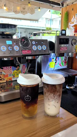 Americano honey ,latte ☕️ #coffeelover #เมานมcoffee☕️ #cafe #reelsvideo #asmr 
