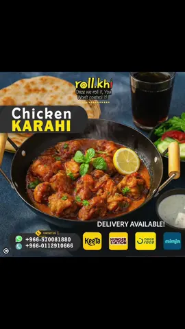 Karhai lovers, rejoice! 🔥 Our Chicken Karahi is a flavor explosion - spicy, tangy, and utterly delicious! 🤤👌  Order now and taste the difference!  Dine in or Order in! 📍𝐑𝐞𝐬𝐭𝐚𝐮𝐫𝐚𝐧𝐭 𝐋𝐨𝐜𝐚𝐭𝐢𝐨𝐧👇 https:/goo.glmapsx3DwFUS4hNwmhDnD8 📲Call or WhatsApp 👇 http://wa.me/966112910666 http://wa.me/966570081880 #chickenkarhai #karachifoodinriyadh #desicuisine #onlinedelivery #desiFaves #rollkhi #fooddelivery