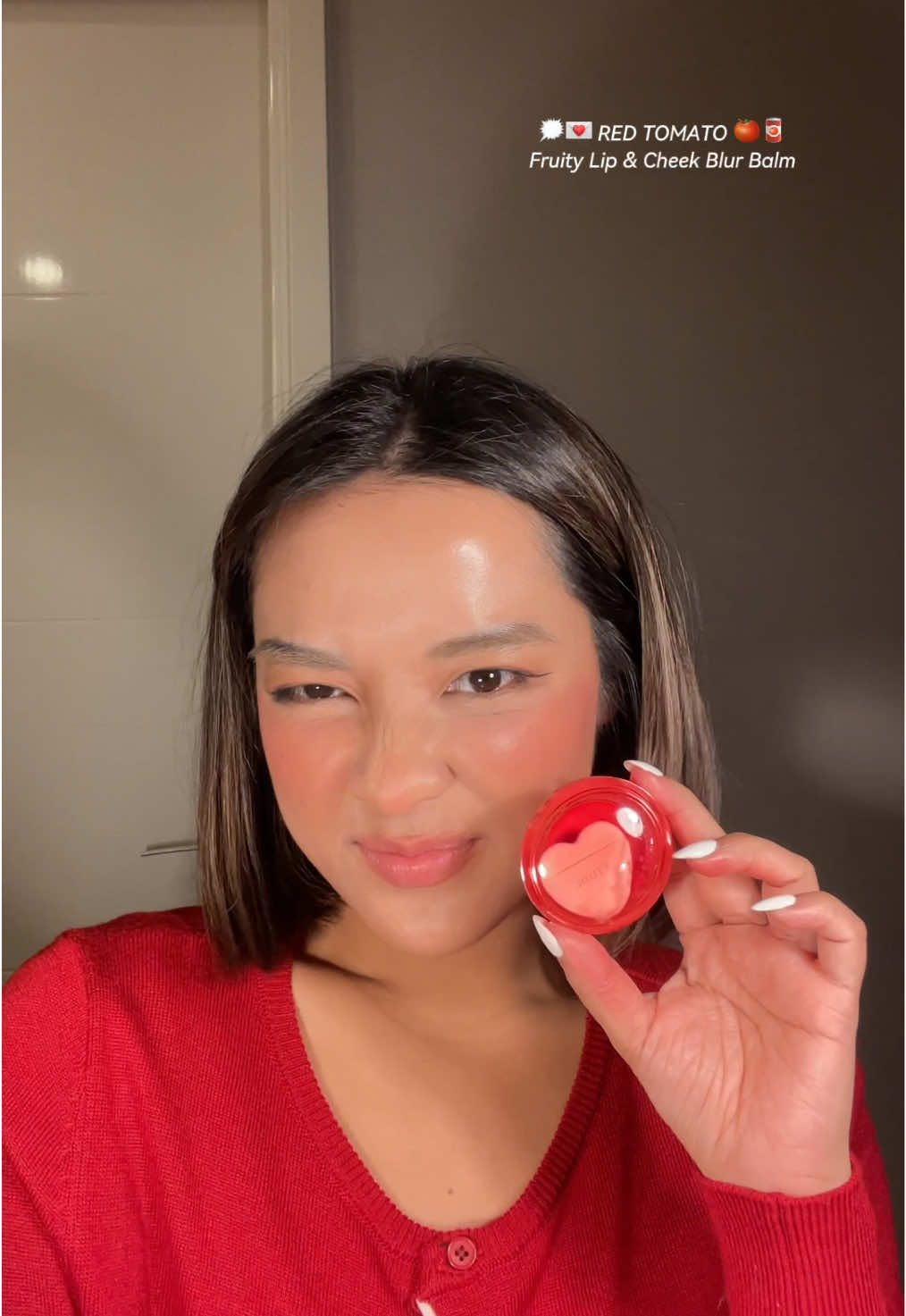 — tomato blush •ᴗ•🍅🗯️ #etudethailand #makeup #strawberrymakeup 