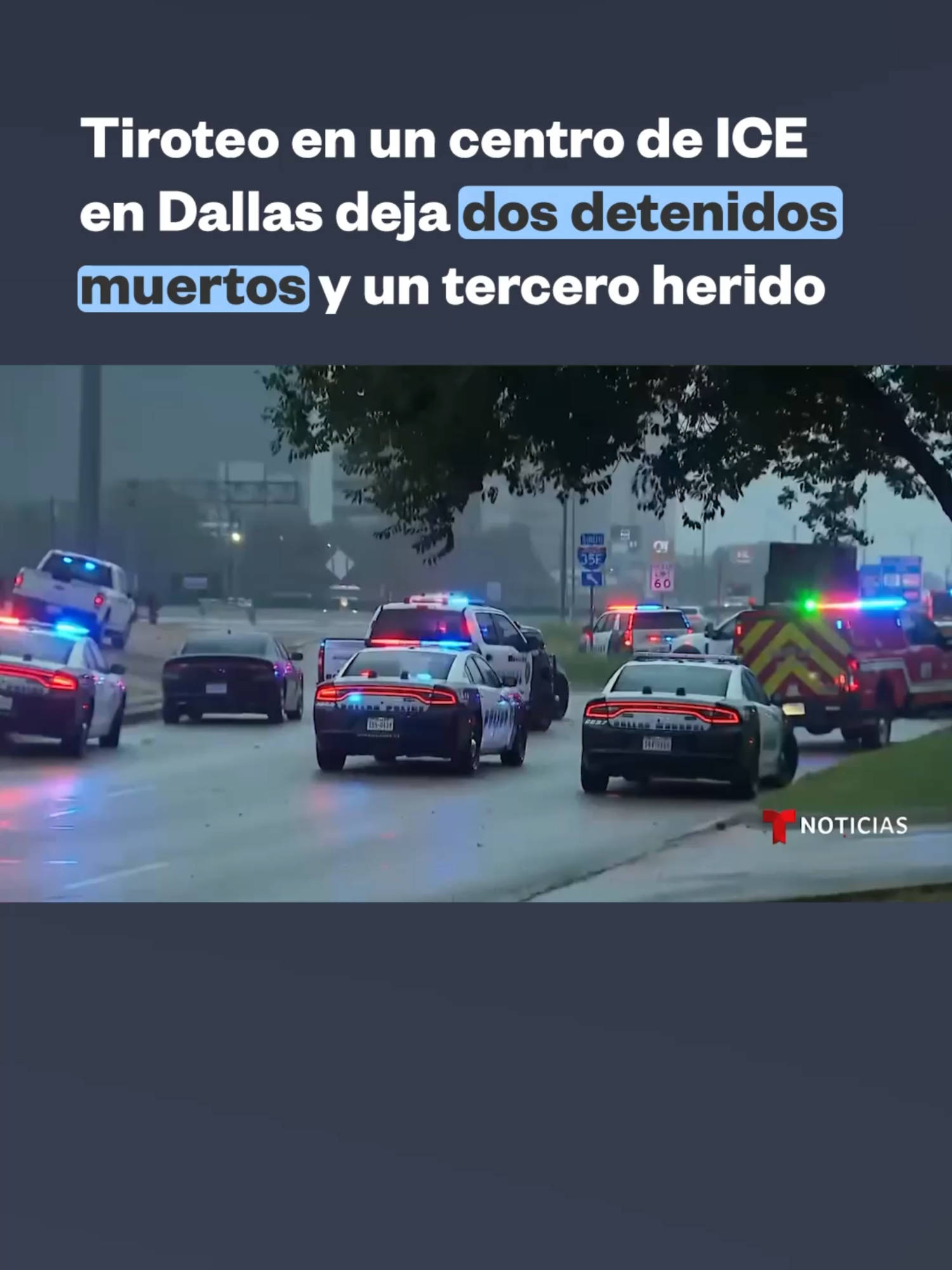 🔴 Dos detenidos murieron y otro se encuentra en un hospital con heridas de bala tras un tiroteo en un centro del Servicio de Inmigración y Control de Aduanas (#ICE) en #Dallas, #Texas, dijo un portavoz de la agencia. El atacante abrió fuego desde un edificio adyacente y posteriormente se quitó la vida de un disparo, según informaron las autoridades. Esta misma instalación de ICE había recibido recientemente una amenaza de bomba, declaró en la cadena Fox News la portavoz del DHS, Tricia McLaughlin. 🔗 Más detalles en el link.