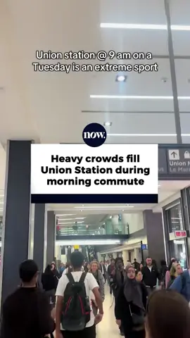 Morning commuters are calling attention to busy crowds in Union Station. #UnionStation #Toronto