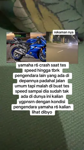 kondisi pemgemuda yamaha r6 #crash #yamahar6 #accident #yzfr6 #fypdong     