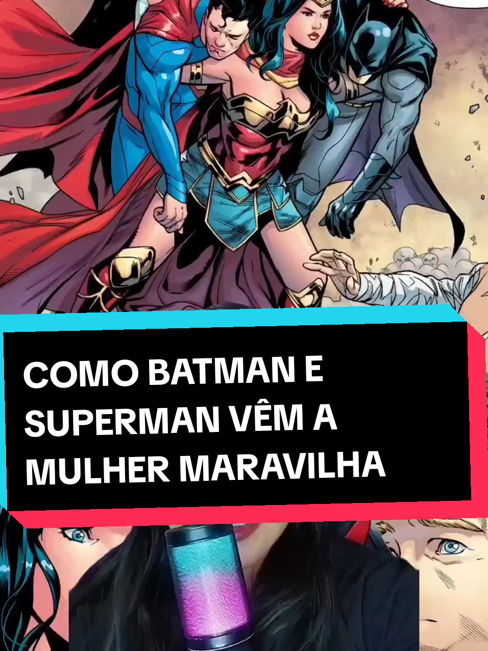 diana para Batman é um símbolo alguém que o inspira a melhorar, Diana para Superman é uma parceira a altura, na importante tarefa de salvar o mundo. #trindadedc #wonderwoman #dccomics 