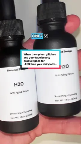 When the system glitches and your fave beauty product goes for LESS than your daily latte…  Hydration never looked this good… but shhh we’re fixing the “error” soon. Shop Now! #viralbeauty #skincare #drama #skincareproducts #skincaretiktok 