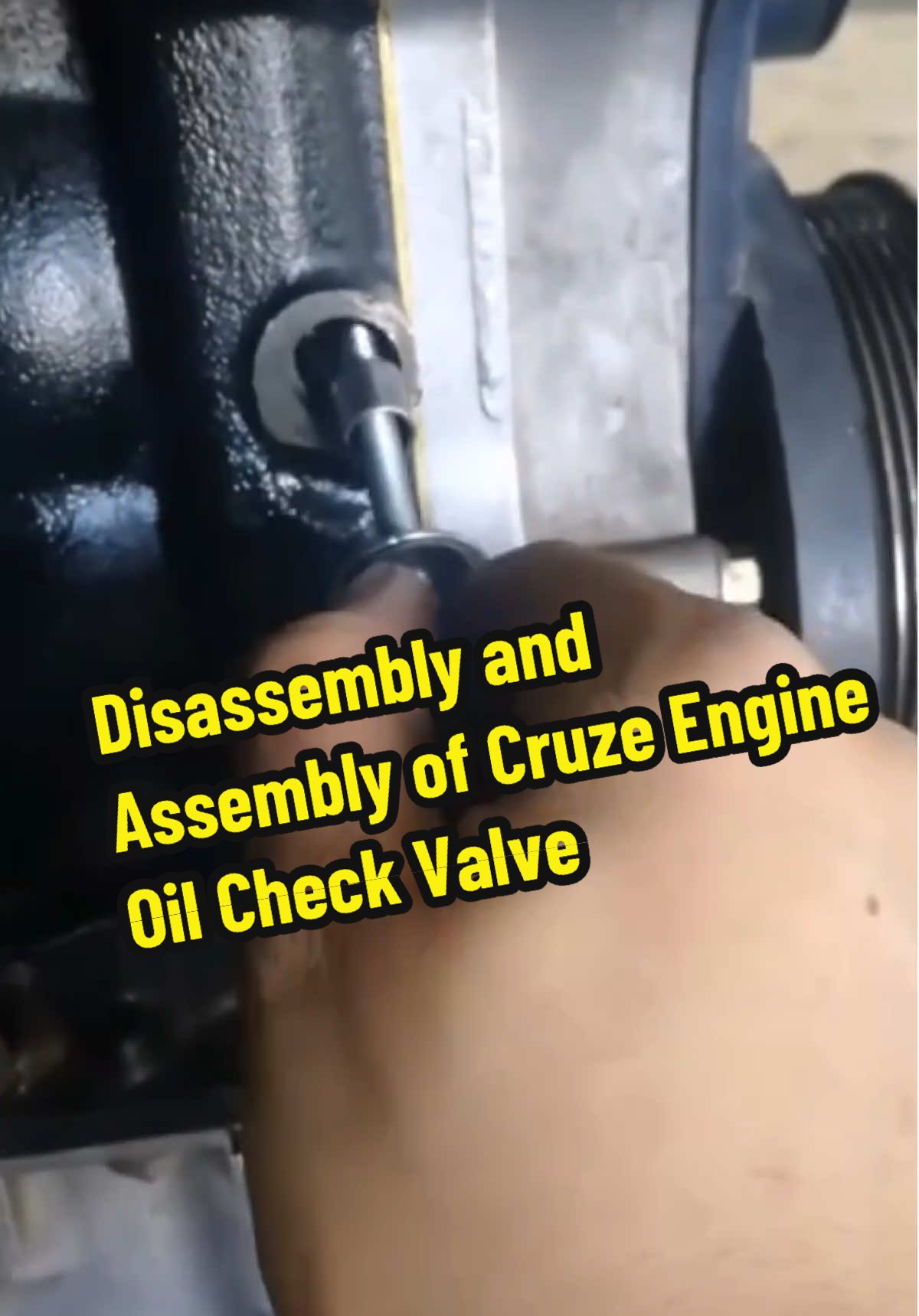 One-way disassembly and assembly of Cruze engine oil#mechanic #automobile 