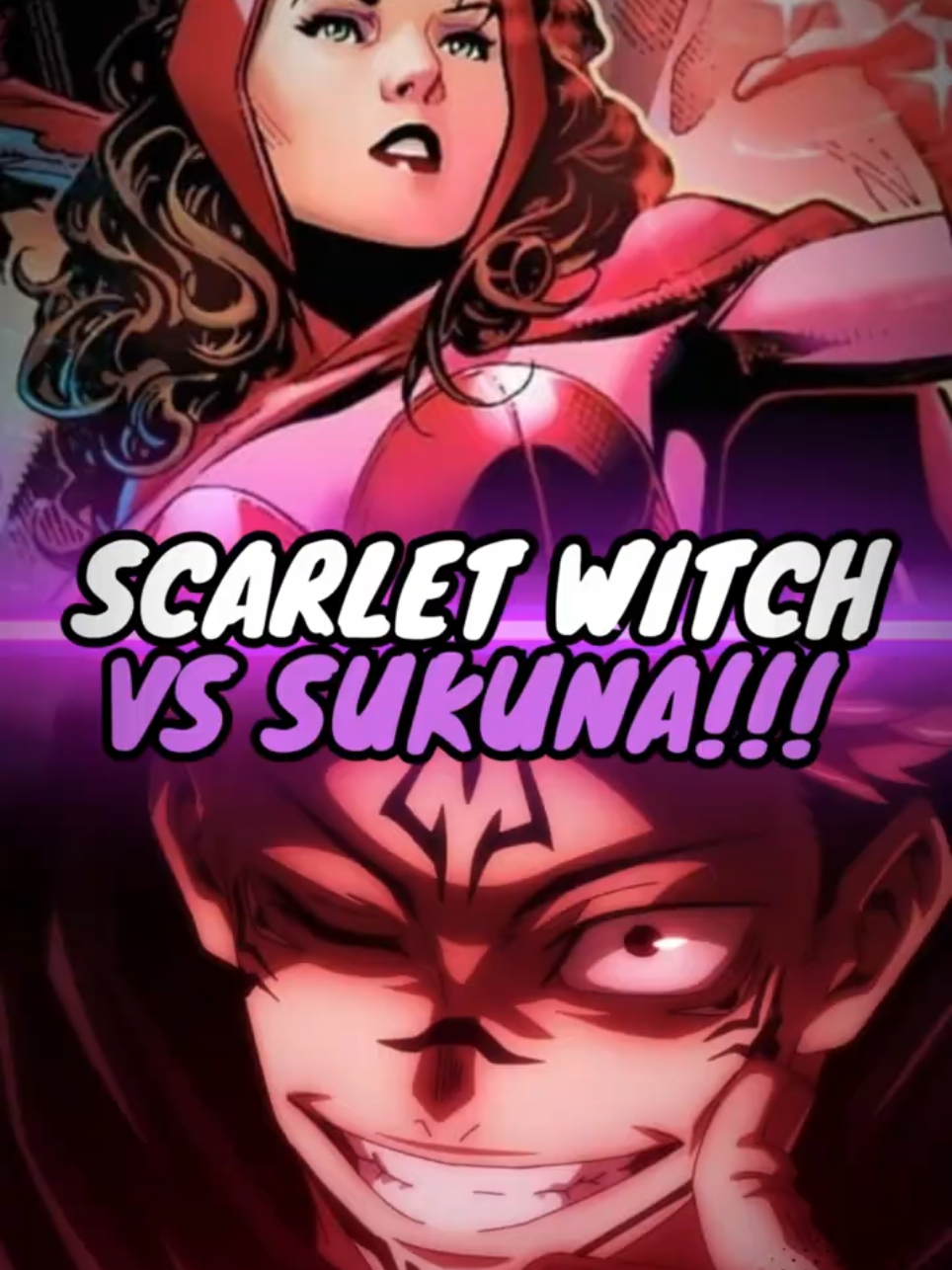 SUKUNA VS FEITICEIRA ESCARLATE: QUEM VENCE? 🔥👑 | Jujutsu Kaisen x Marvel #feiticeiraescarlate #sukuna #marvel #jujutsukaisen #otaku 