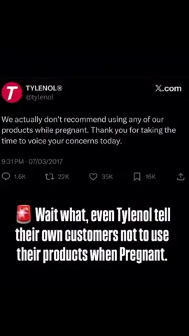 🚨🚨 Wait what, even Tylenol tell their own customers not to use their products when Pregnant.  #usa #trump #tylenol #fdaapproved #pregnant 