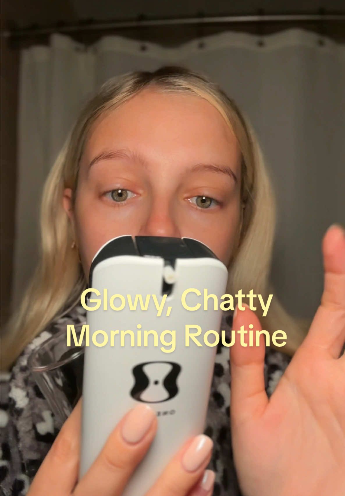 Chatty skincare! How are you guys this morning? @BEING FRENSHE @FRENSHE magnesium balm  @medicube global pads @d'Alba piedmont VN spray + testing out @One Skin #glowyskincare #skin #morningroutine 