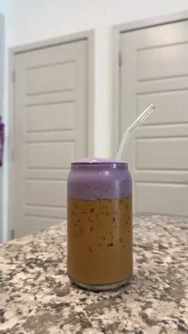 ube Vietnamese iced coffee 😛  #ube #ubecoffee #morning #icedcoffee #vietnamese 