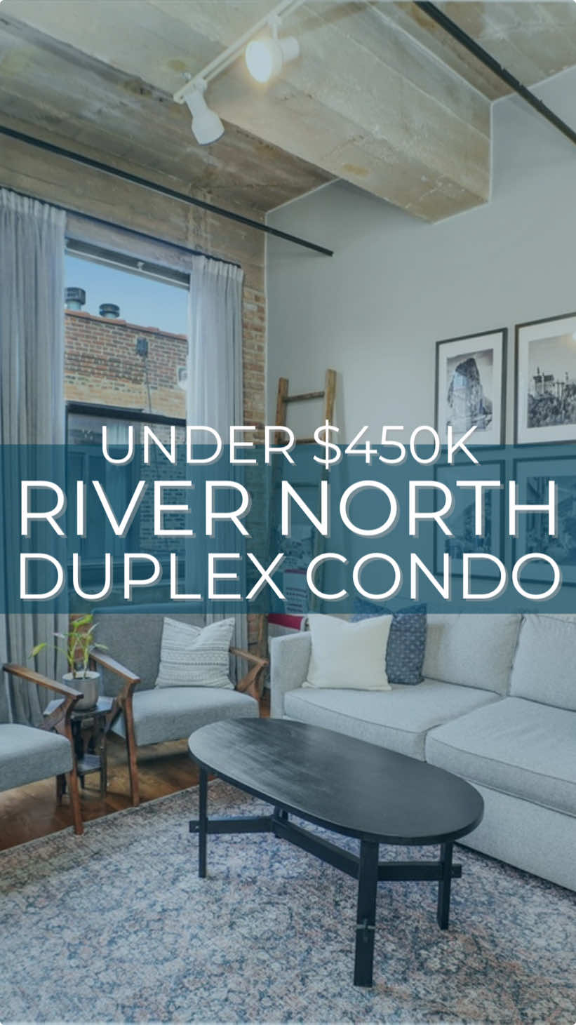 Now THIS is something you don’t see often. This RARE duplex condo in the heart of River North with 2 beds, 2 baths, a den, and private terrace is a STEAL for less than $450K! The main level has everything you’re looking for with HUGE 14 foot ceilings, large windows, and an open concept living area. The kitchen comes with granite countertops, freshly painted cabinetry, and stainless steel appliances… what more could you ask for?! As if the main level wasn’t enough to sell you on this, upstairs you’ll find a large loft-style family room that leads to your own private spacious terrace. Where else are you going to find something like this in River North?! All this plus 24-hour door staff, on-site manager, fitness center, and more near East Bank Club, top restaurants, coffee shops, and everything River North has to offer.  Reach out while you still can for more info cause this one WON’T! LAST! LONG! #rivernorthcondosforsale #homebuyinginrivernorth #bestchicagorealtor #uniquechicagocondos #chicagocondodeals
