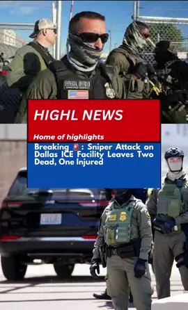 A tragic incident unfolded at a U.S. Immigration and Customs Enforcement (ICE) field office in Dallas on September 24, 2025, when a suspected sniper opened fire from a nearby rooftop. The attack killed two detainees and left another injured before the gunman was later found dead from a self-inflicted gunshot wound. Authorities are investigating the shooter’s motives while officials condemn the violence and call for stronger security measures at federal facilities.  #ice #icefacility #dallas 