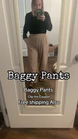 Hurry and snag these baggy pants before the coupon is gone!!! ❤️ #baggypants #fallfashiontrends #trendyfashion 