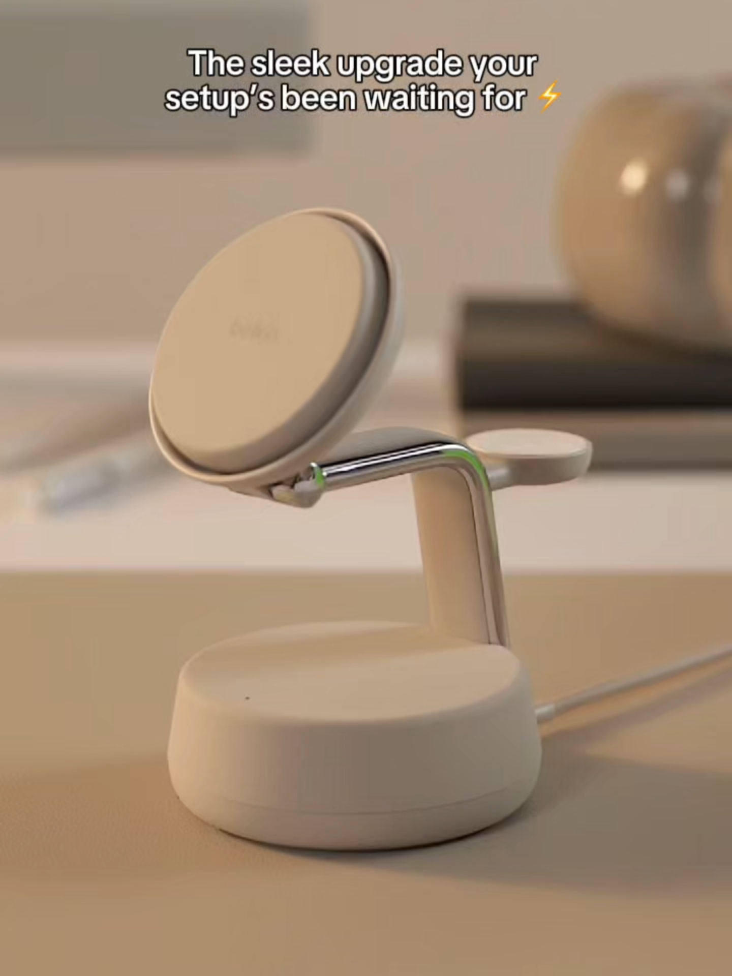 One dock. Zero clutter. 🙌 The UltraCharge Pro 3-in-1 Dock powers up your iPhone, AirPods, and Apple Watch with 25W fast charging — all in one sleek setup.  Shop now on TikTok Shop, Belkin.com, or Amazon. Availability may vary. #belkin #wirelesscharger #iPhone #appleevent #desksetup