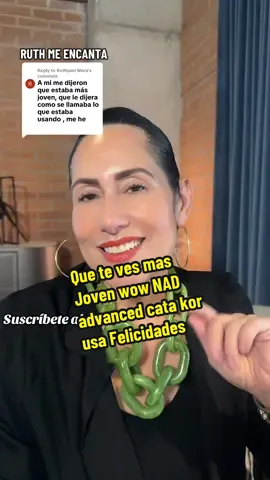 Replying to @Ruthyani Mora NAD advanced Resveratrol Cata Kor usa que lindo cumplido que te ves más joven me encanta hay que envejecer con seguridad y sentince bien #mayaholisticbeauty #catakorpartner #regeneradorcelularayudacontupiel #TikTokShopCreatorPicks @Cata-Kor USA 