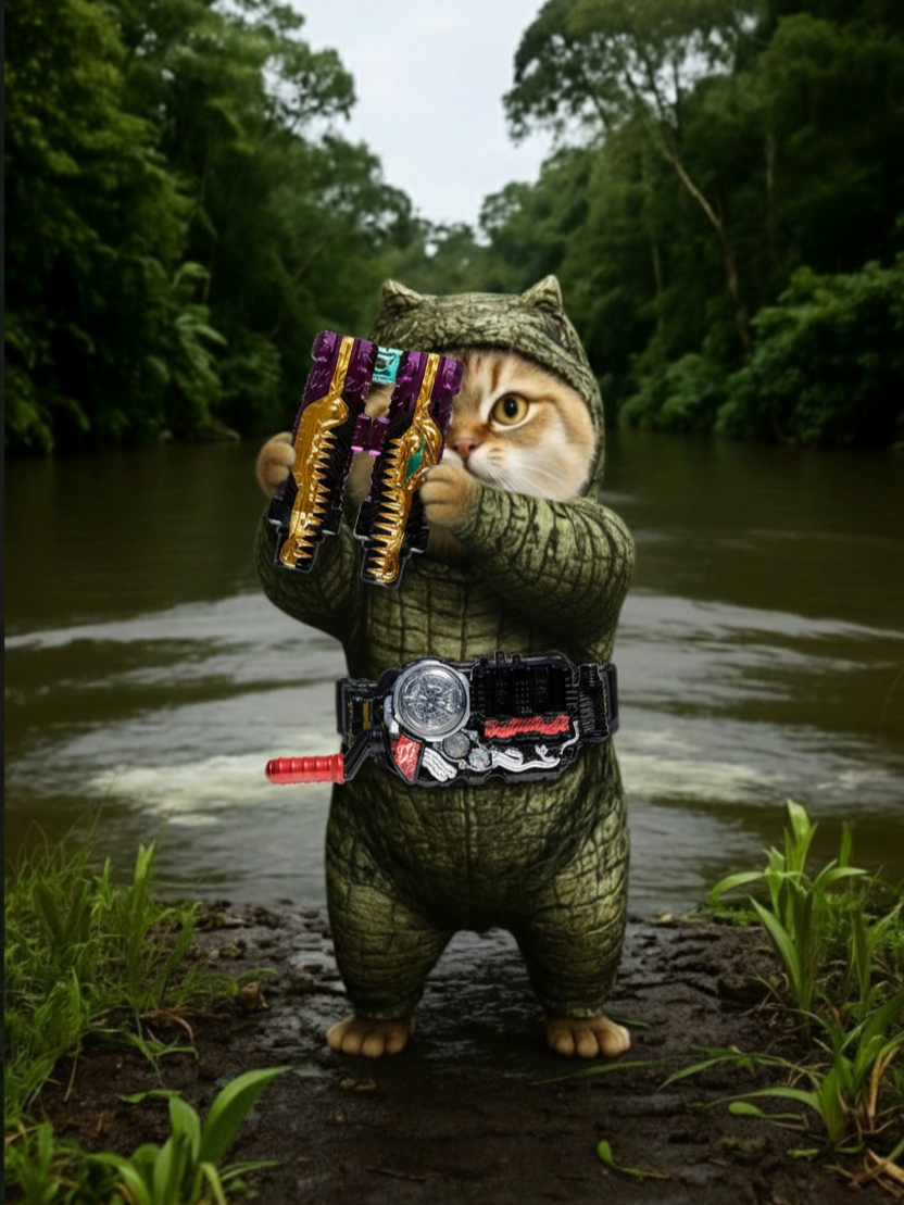 prime rogue - cat re henshin #fyp #viral #funny #cat #kamenrider