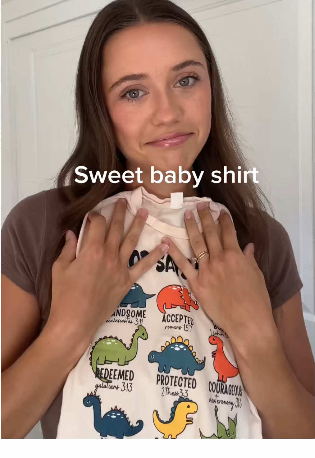 This baby/kids shirt is a perfect gift for any young boy! We always get compliments on it 🥰✨ #babytok #babyshirt #christiantiktok #christianapparel #MomsofTikTok 