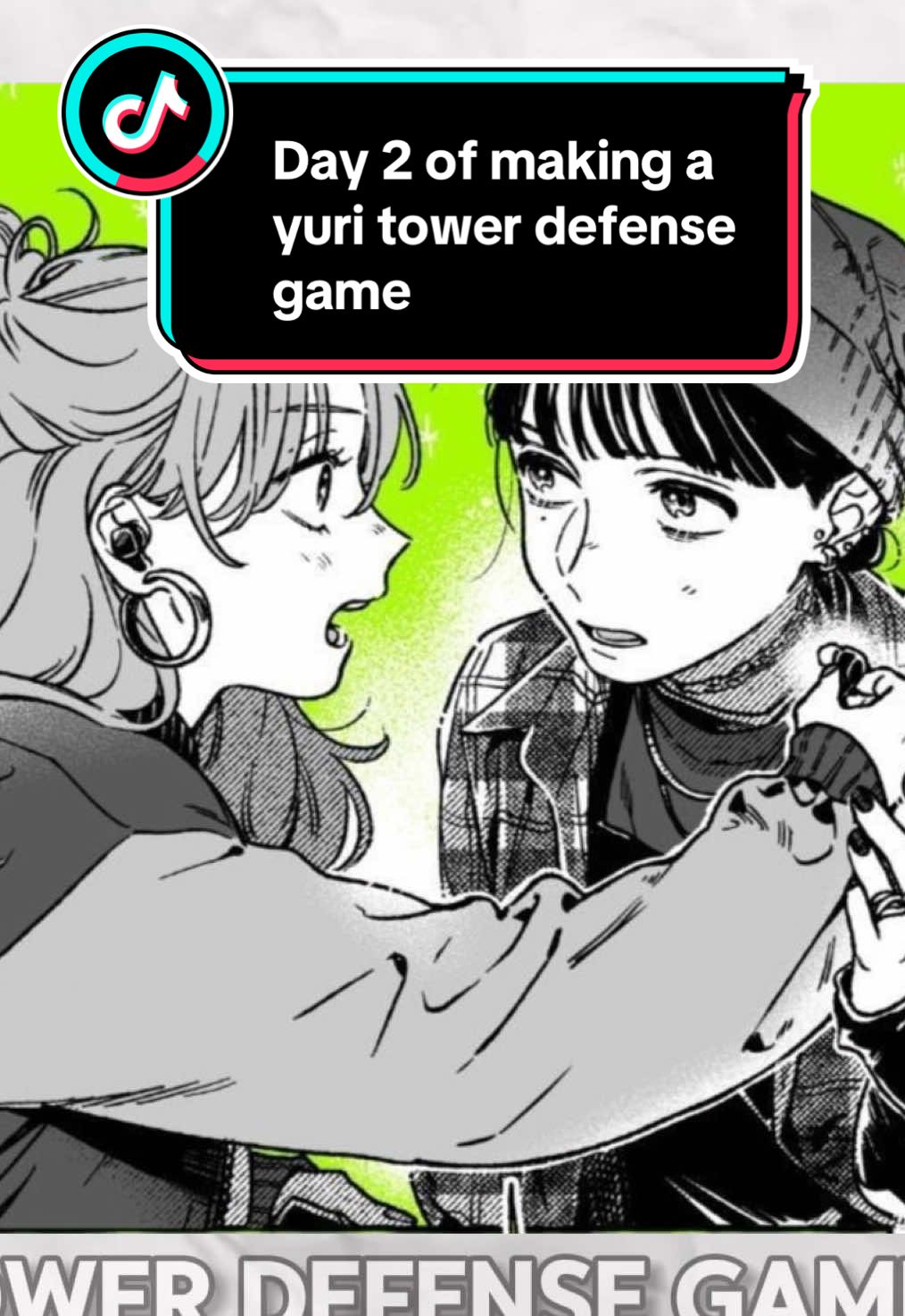 Day 2 Of Making a yuri tower defense game #yuri #greenyuri #towerdefense #wataoshi  