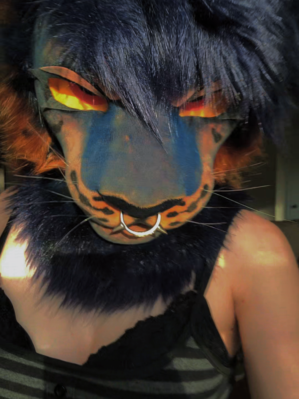 braaah this suit is so fire fr  #fursuit #furry #melanistic #newfursuit #fyp 