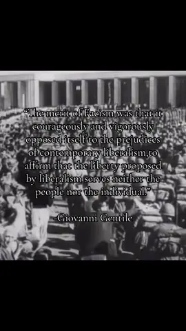 “The authority of the State was not a product, but a presupposition. It could not depend on the people, in fact, the people depended on the State… The Facist state, on the other hand, is a popular state, and, in that sense, a democratic State par excellence… Every citizen shares a relationship with the State and is so intimate that the State exists only in so far as it is made to exist by the citizen.” -Giovanni Gentile  #fyp #thirdposition #theory #philosophy #giovannigentile 