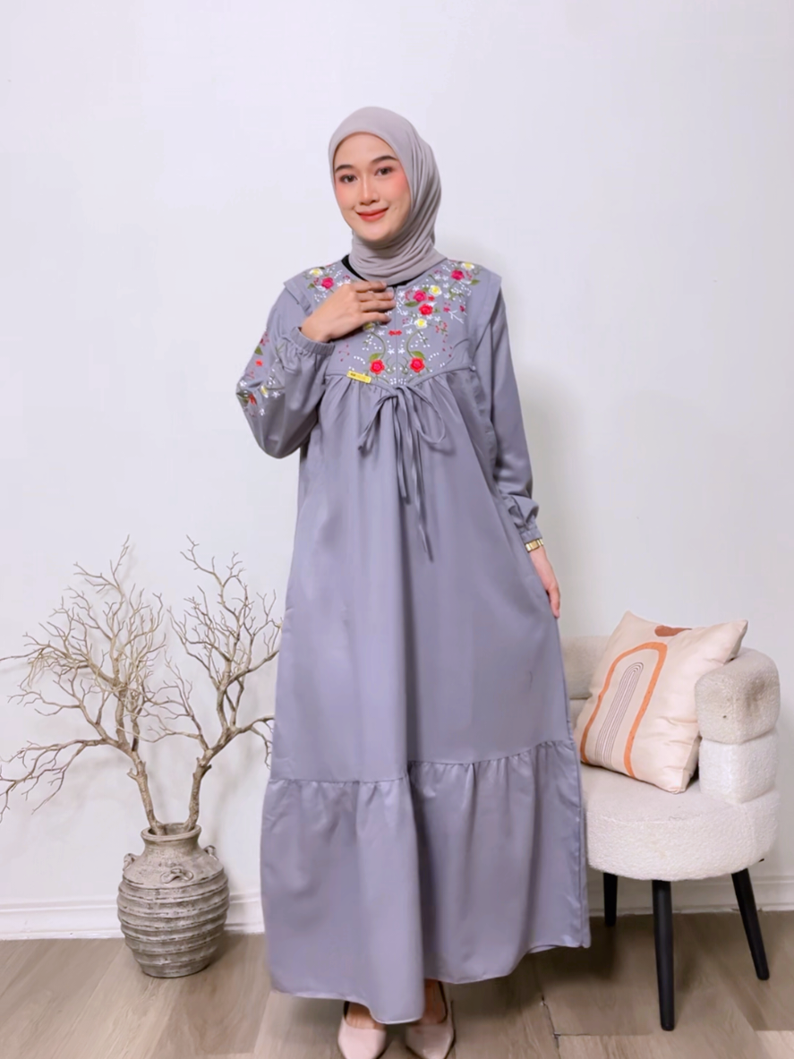 AMANDA MAXIDRESS GAMIS KATUN TWILL SIZE LD 95 CM - LD 150 CM banyak varian warna #guncang #fyppppppppppppppppppppppp #gamiskekinian #maxidress #gamisjumbo 