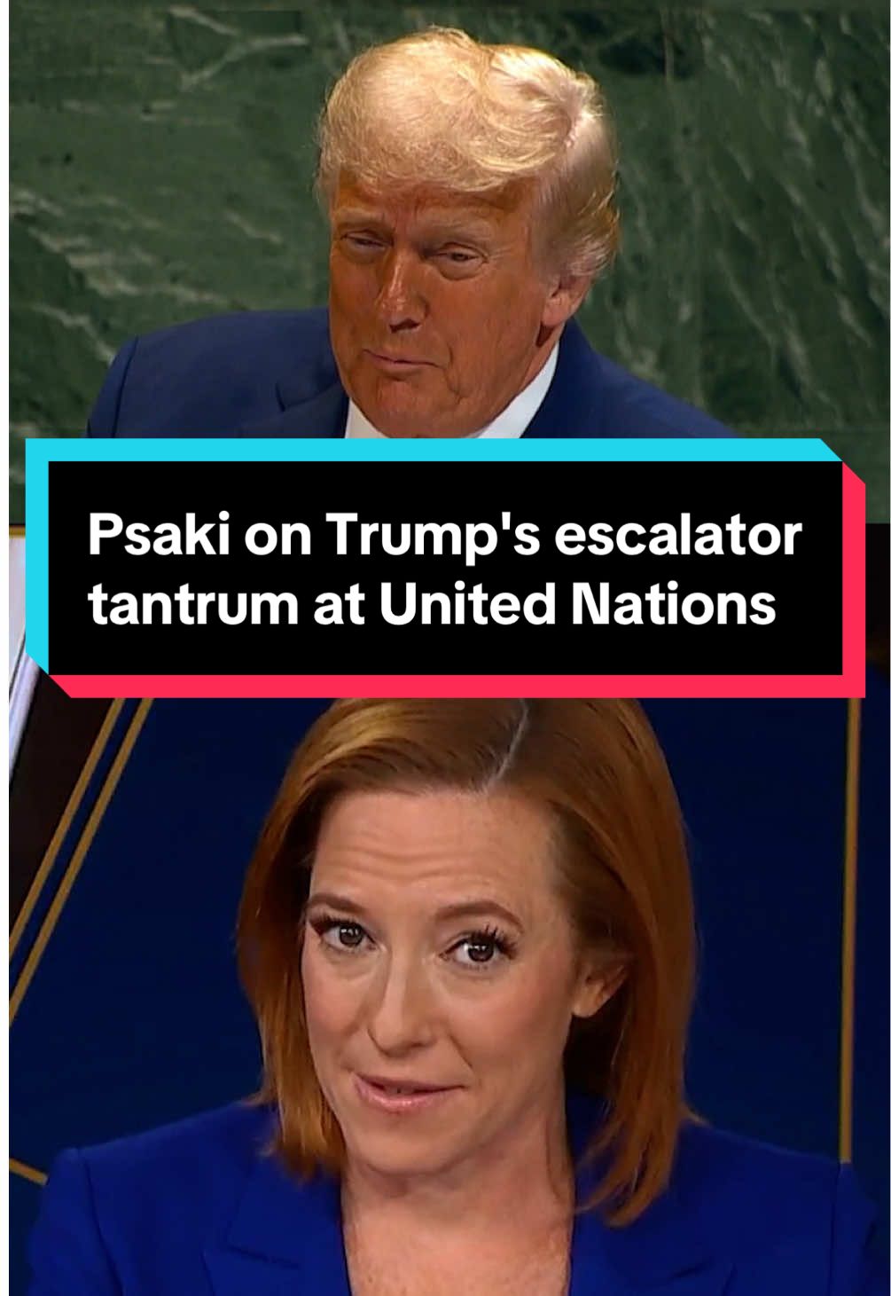 Donald Trump managed to take it personally when an escalator at the UN General Assembly stopped working while he was on it. @Briefing with Jen Psaki takes the opportunity to point out that the thin-skinned president's tirades are less intimidating the more people learn to stand up to him. #news #Trump #UNGA 
