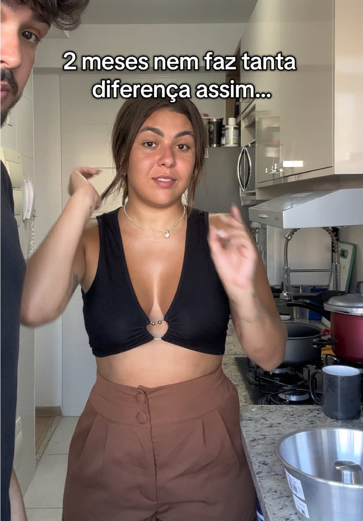 2 meses indo atrás de uma nova versão de mim 🥹 #emagrecer #dieta #academia 