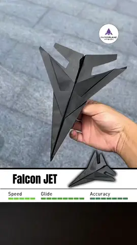 My New Paper Airplane Design Can Fly 1000 FEET EASY- Falcon JET 🚀 #vvvreview #origami #DIY #paperairplane #bestplane 
