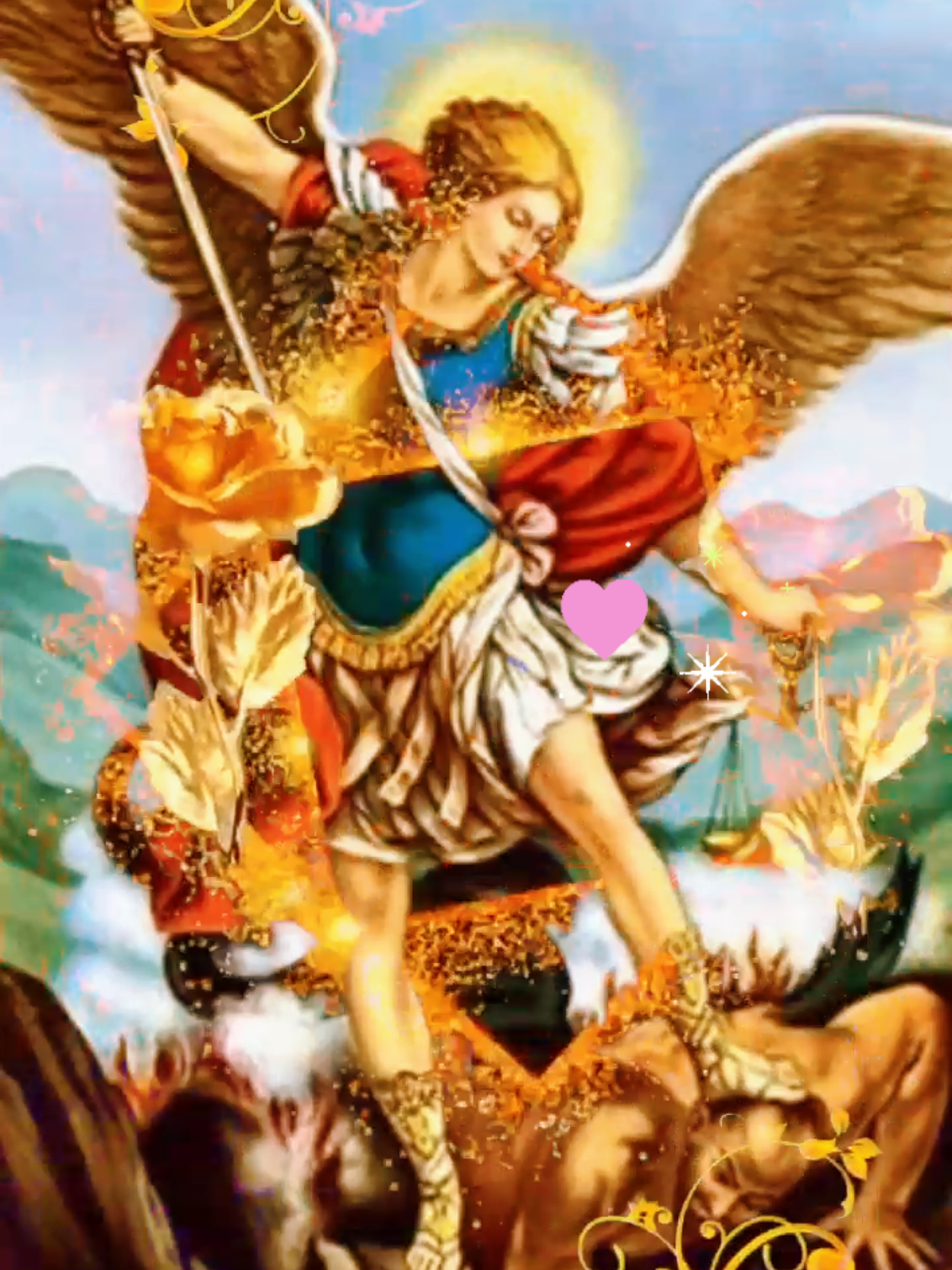 #Amado #SanMiguel #Arcángel #guerrero del Cielo y Protector Divino #🗡🛡⚖️❤️🙌✨️ Gracias mi ángel Guardián 