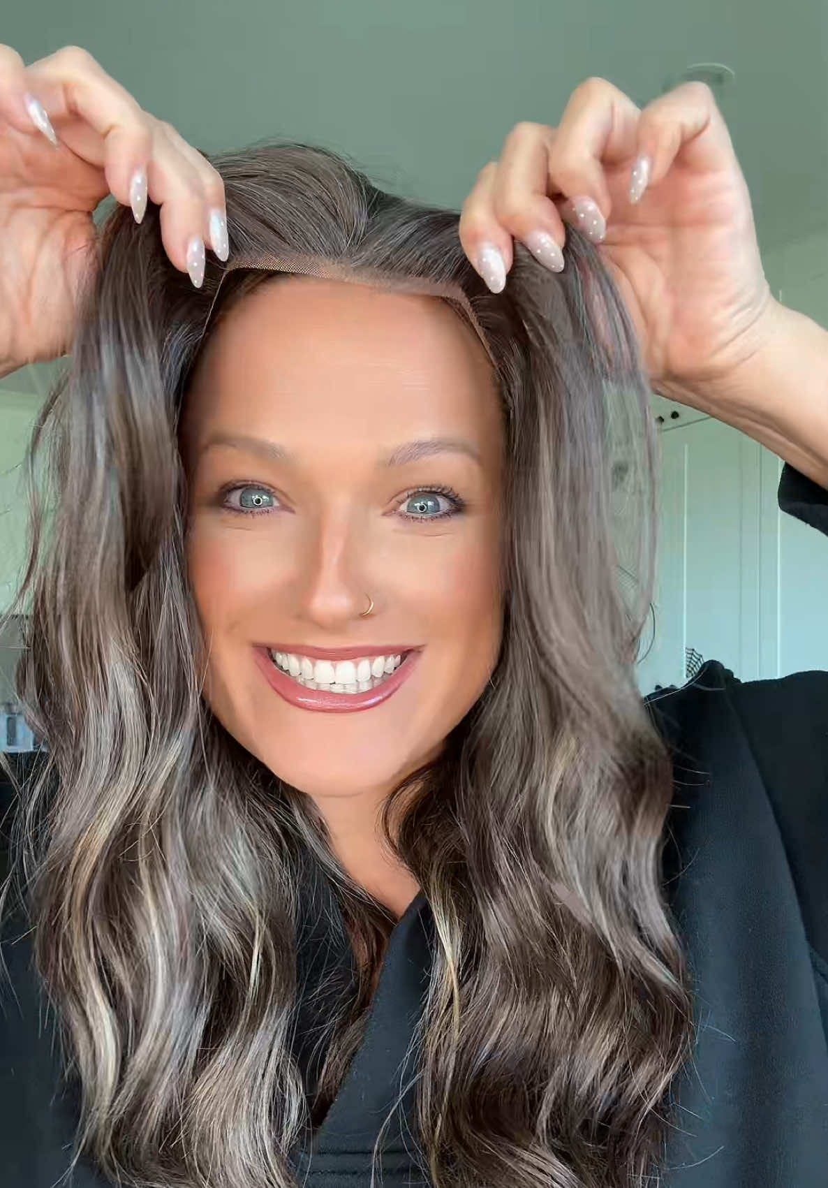 I’ve been wearing this affordable monofilament wig from @Jbextension.usa on repeat! #wig #jbextension #hairloss #thinhair #hairinspo 