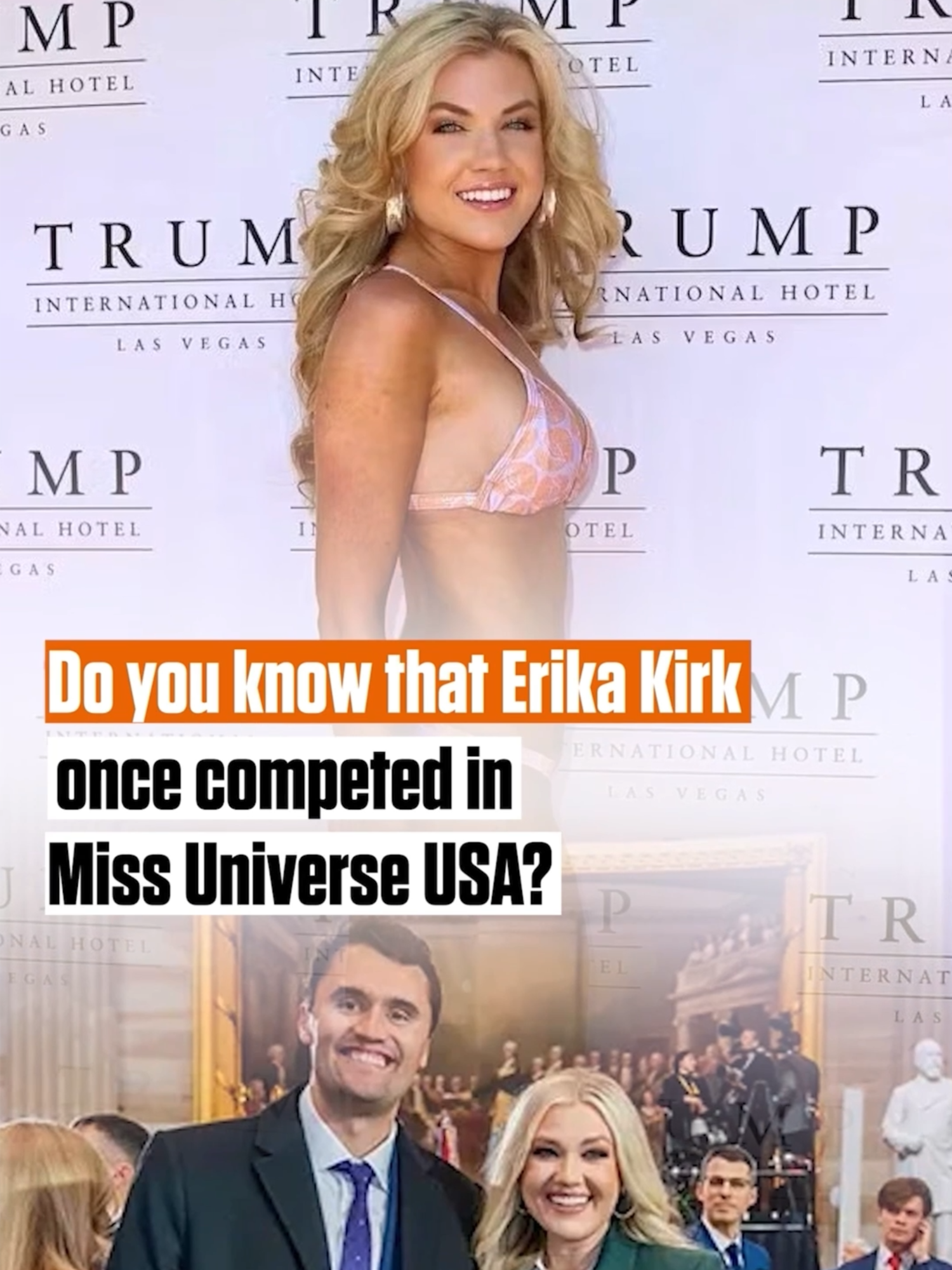 Do you know that Erika Kirk once competed in Miss Universe USA? Yes, it’s true. Back in 2012, she was crowned Miss Arizona USA, which gave her the chance to step onto the Miss USA stage. At that time, the Miss Universe Organization was owned by Donald Trump and his business partners, so it was a very high-profile event. But, unfortunately, she didn’t become Miss USA. Fast forward a few years—Erika’s personal life took a turn. In December 2019, she and Charlie Kirk announced their engagement, sharing the exciting news with family, friends, and supporters. It was a moment that many saw as a natural fit, since both Erika and Charlie had already been building lives centered on faith, values, and purpose. After more than a year of planning and anticipation, the couple finally tied the knot in May 2021. Their wedding wasn’t just about the celebration—it marked the beginning of a new chapter together. From that day forward, Erika and Charlie began blending their passions and commitments, supporting each other’s work while building a life grounded in shared beliefs. For Erika, it meant stepping into a role where her voice, experiences, and platform could complement Charlie’s mission, creating a partnership that was about much more than marriage—it was about a vision for the future they wanted to build together. #erikakirk #missusa #charliekirk #turningpointusa