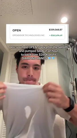 Where all my OpenDoor haters now??? Diamond hands is where the serious gains of stocks are made! #fyp #stocks #investing 