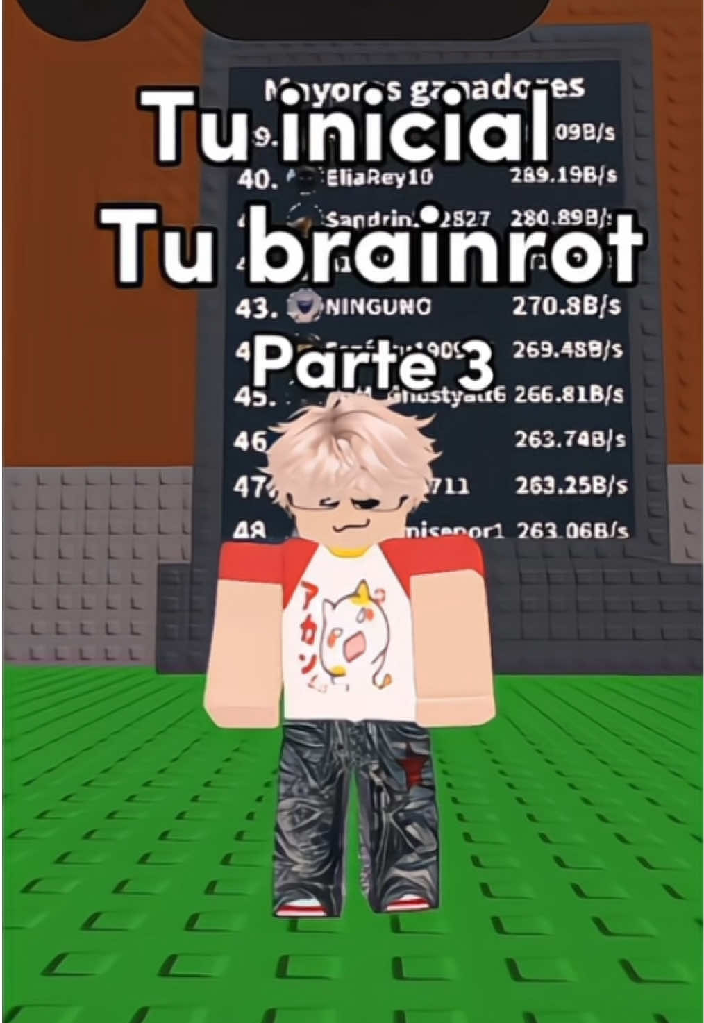 Tu inicial tu brainrot? Parte3 Muchas gracias por los 2K en 2 dias y no había presupuesto pero trajimos al de temu y al hijo #robaunbrainrot #roblox #iniciales #soysarki1 #fyp 