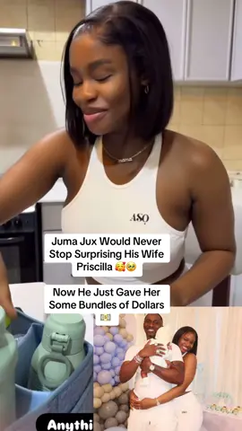 Juma Jux Would Never Stop Surprising His Wife Priscilla 🥰🥹 Now He Just Gave Her Some Bundles of Dollars 💵  #fyp #jumajux #priscillamkambala #goviral 