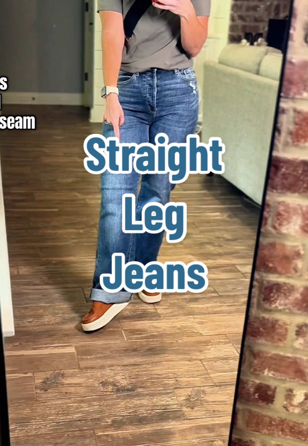 Your denim drawer just got an upgrade 🙌 These Judy Blue high-waist straight leg jeans feature a hidden button fly, slight distressing + frayed hem for that perfectly lived-in look. @Emma Lous Boutique #jeans #judyblue #judybluejeans #straightlegjeans 