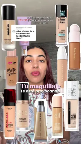 Replying to @Esther Ramos base de maquillaje para piel grasa con acné, base de Estee Lauder double wear foundation 🫶🏼✨ #esteelauder #basedemaquillaje #acne #acnesafe #acneproneskin 