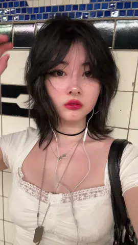 going home #fit #wasian #nyc #wolfcut #makeup 