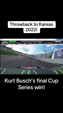 Here is another memory from Kansas Speedway from 3 years ago! Kurt Busch took the victory for 23XI Racing and this would be his final win of his career, before a concussion suffered at Pocono Raceway would end his career prematurely. Do you remember this win? #NASCAR #Racing #Kansas #KansasSpeedway #KurtBusch #45 #MichaelJordan #JumpMan #Jordan #23XI #FinalWin #2022 #3YearsAgo #Viral #Memories #Throwback #FYP #ForYouPage 