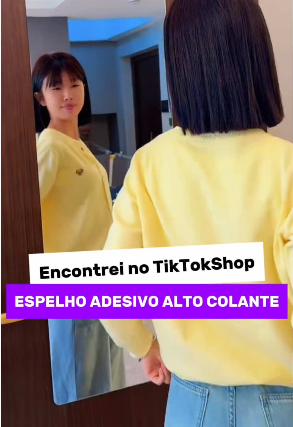 Espelho adesivo alto colante, resiste a queda não quebra e nem racha, fácil instalação e pode usar em qualquer lugar da casa, e o reflexo é nitido sem distorção, clica no carrinho laranja e adquira antes que acabe 👇🏽👇🏽  #espelhosdecorativos #achadinhos #espelho #tiktokshop